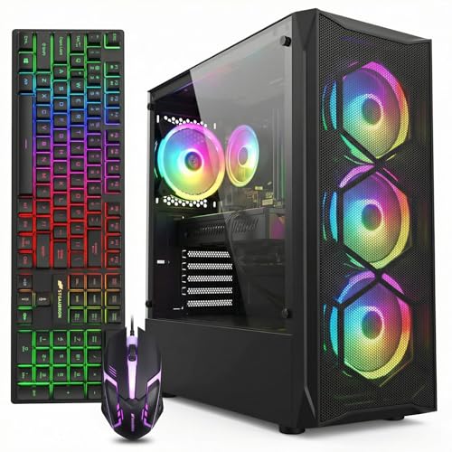 STGAubron Gaming PC Desktop,Core I7,RX 580 8G,16G RAM,512G SSD