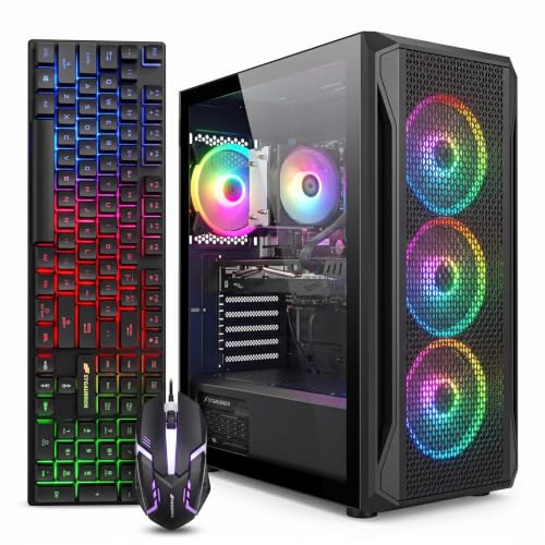 STGAubron Gaming PC Desktop,Core I7,RTX 3060Ti 8G,16G RAM,512G SSD