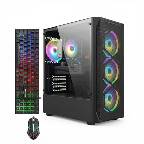 STGAubron Gaming PC Desktop,Core I7,RX 5500XT 8G,16G RAM,512G SSD
